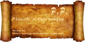 Pinczés Petronella névjegykártya